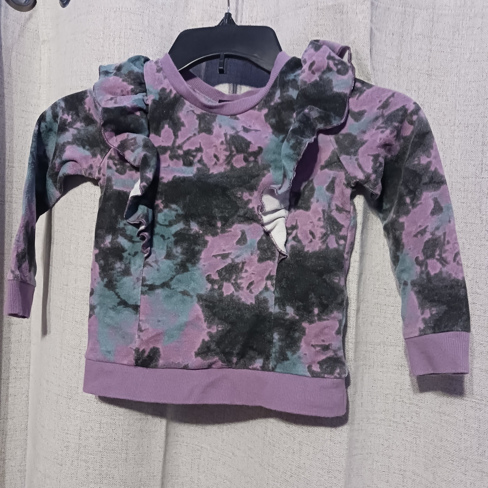 Art Class Tie-Dye Ruffle Sweatshirt Size 4T